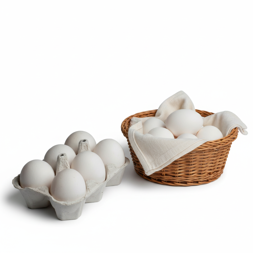 HUEVOS CAMPO BLANCOS CARTON 6UDS